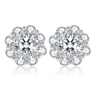 Cubic Zirconia Charms Flowers Bridal Earrings